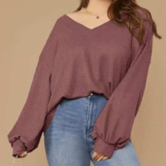 V neck sweater top - Picture 1 of 6